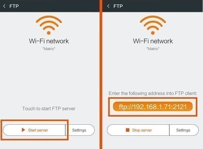 Сопряжение ПК и Xiaomi через FTP