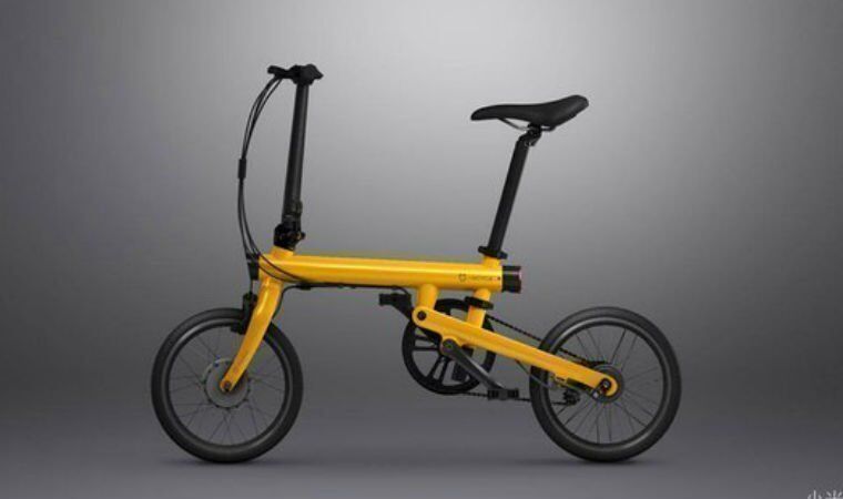 Электровелосипед Сяоми желтого цвета