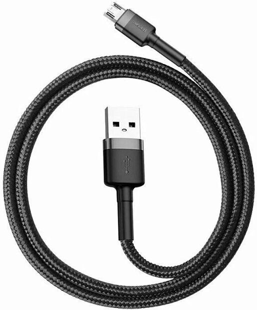 Кабель Baseus Cafule Cable USB For Micro 1.5A 2m CAMKLF-CG1 (Grey/Серый) - 2
