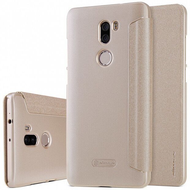 Чехол для Xiaomi Mi 5S Plus Nillkin Sparkle Leather Case (Gold/Золотой) : характеристики и инструкции 