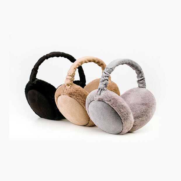 Friend Only Stylish Warm Velvet Adjustable Ear Bag (Brown) - 2
