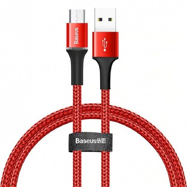 Кабель Baseus Halo Data Cable USB For Micro 2A 3m CAMGH-E09 (Red/Красный) 