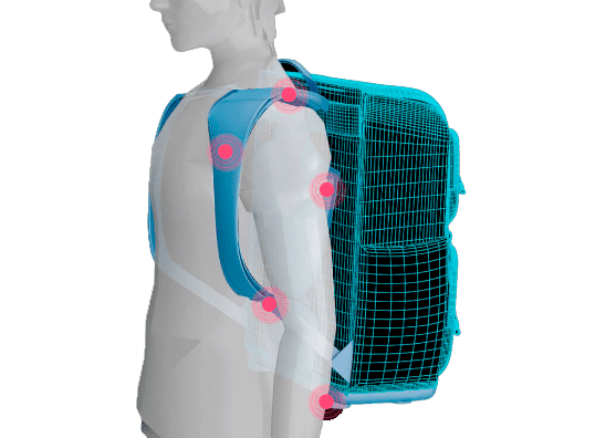 Ортопедический рюкзак Xiaomi Yang Small Student Backpack 1-4 Class (Blue/Синий) - 2