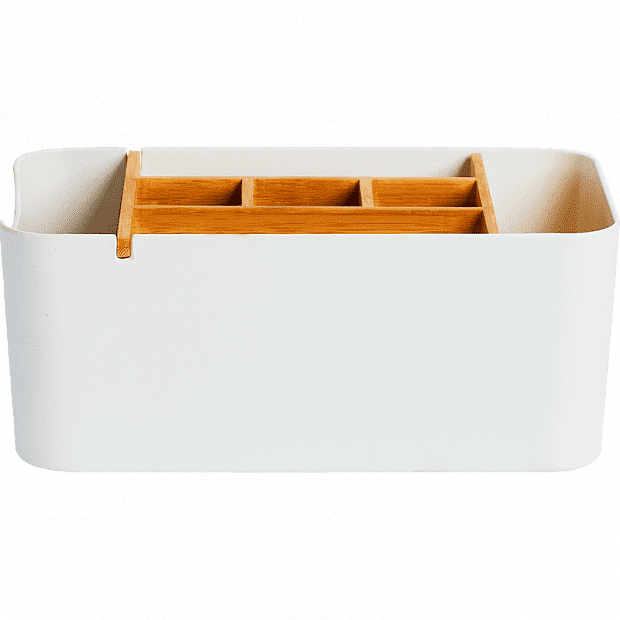 Канцелярский органайзер ZEN’s Bamboo Fiber Tissue Box (White/Белый) 